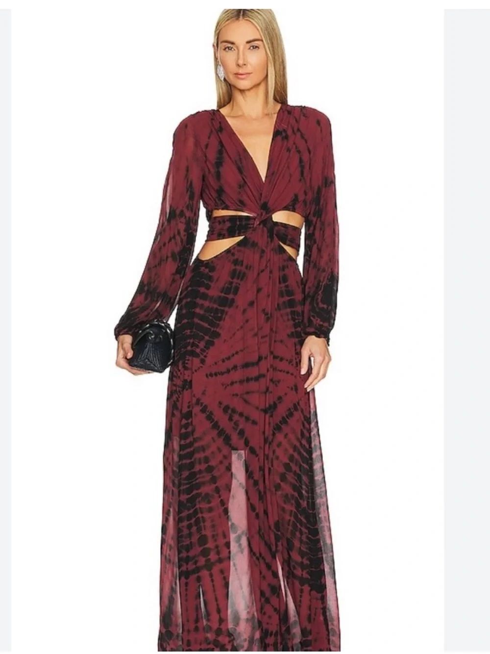 YFB Young Fabulous & Broke Amaia Cutout Tie Dye Maxi Dress Women’s SIZE SMALL